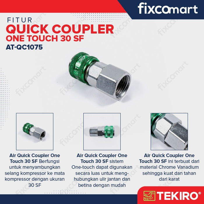 Tekiro Quick Coupler One Touch 20 / 30 / 40 SF / SH / SM / SP Sambungan Selang Kompresor