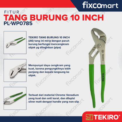 Tekiro Water Pump Pliers / Tang Burung 10 Inch
