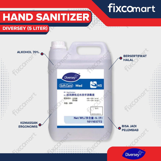 DIVERSEY Softcare Med H5 Premium Hand Sanitizer Disinfectant 5L 5 Liter