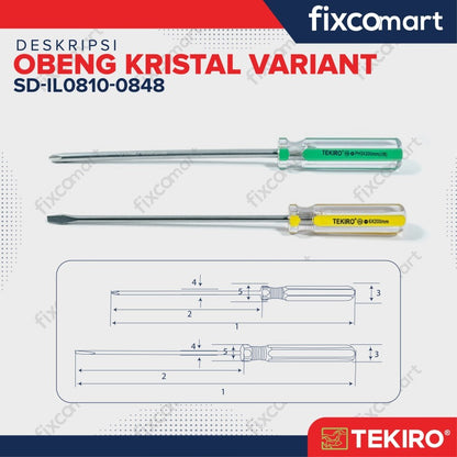 Tekiro Obeng In Line / Kristal (+) PH1 / PH2 / PH3 (5 / 6 / 8 mm)