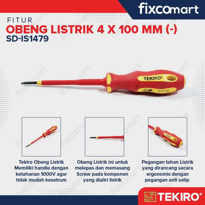 Tekiro Obeng Listrik (+) Plus dan (-) minus