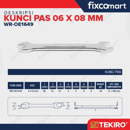 Tekiro Kunci Pas 6X8 MM