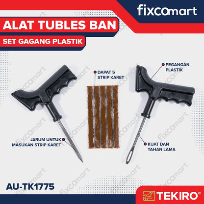 TEKIRO Alat Tubles Ban Set Gagang Plastik