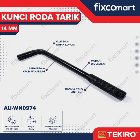 Tekiro Wheel Nut Wrench Black / Kunci Roda Mobil 14 Mm