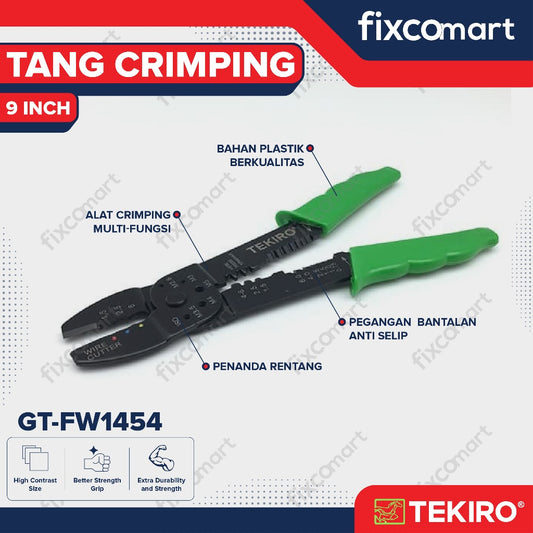 Tekiro Tang Crimping 9 Inch / Tekiro Five Way Deluxe Crimping Tool 9"