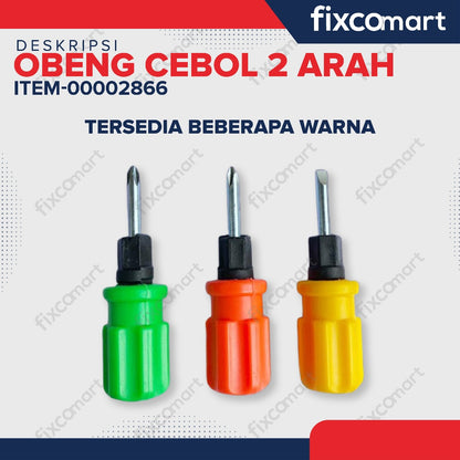 Boss Obeng Cebol Dua Arah Gagang Karet Bolak Balik