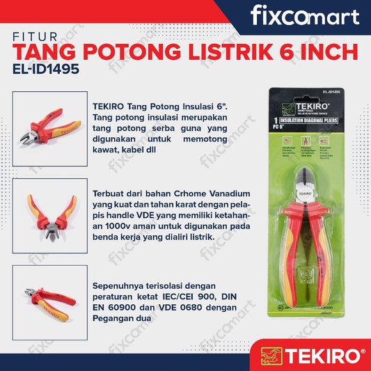 Tekiro Tang Potong Listrik 6 Inch