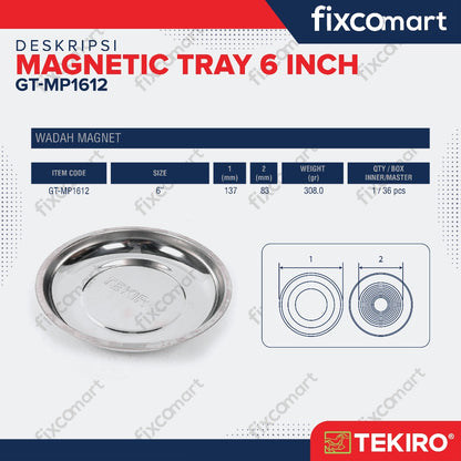 Tekiro Magnetic Tray 6 Inch / Tempat Penyimpanan Mur Baut