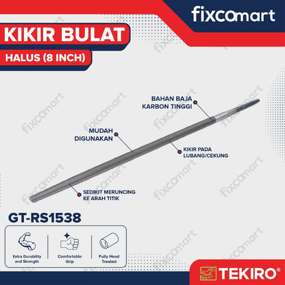 Tekiro Kikir Bulat Halus 8 Inch / Kikir Halus