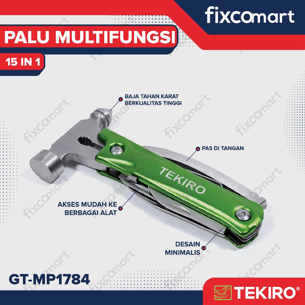 Tekiro Palu Multifungsi 15 in 1 - Lancip