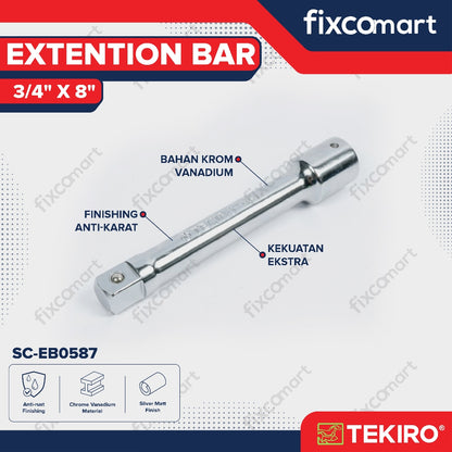Tekiro Extention Bar 3/4 X 8 Inch / Tekiro Sambungan Sock