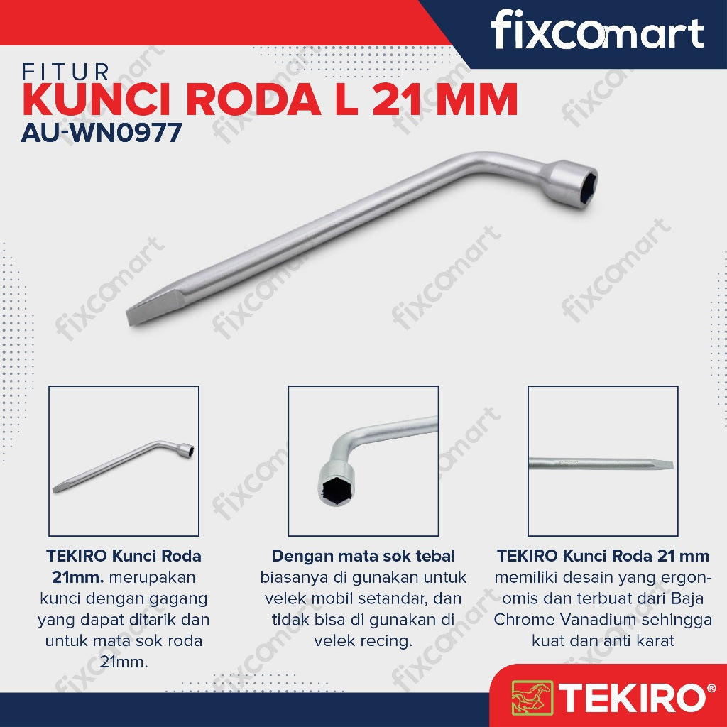 Kunci Roda L 21 mm / Tekiro Wheel Nut 21 mm