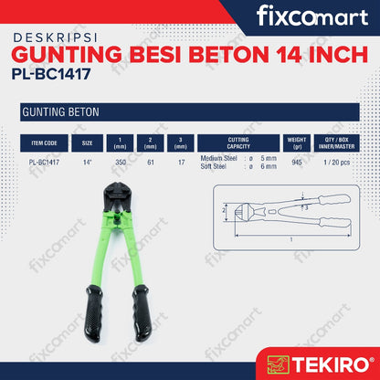 Tekiro Bolt Cutter 14 Inch / Gunting Potong Besi