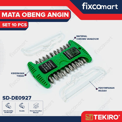 TEKIRO Mata Obeng Angin Set Ph2 X 65 Mm 10 Pcs