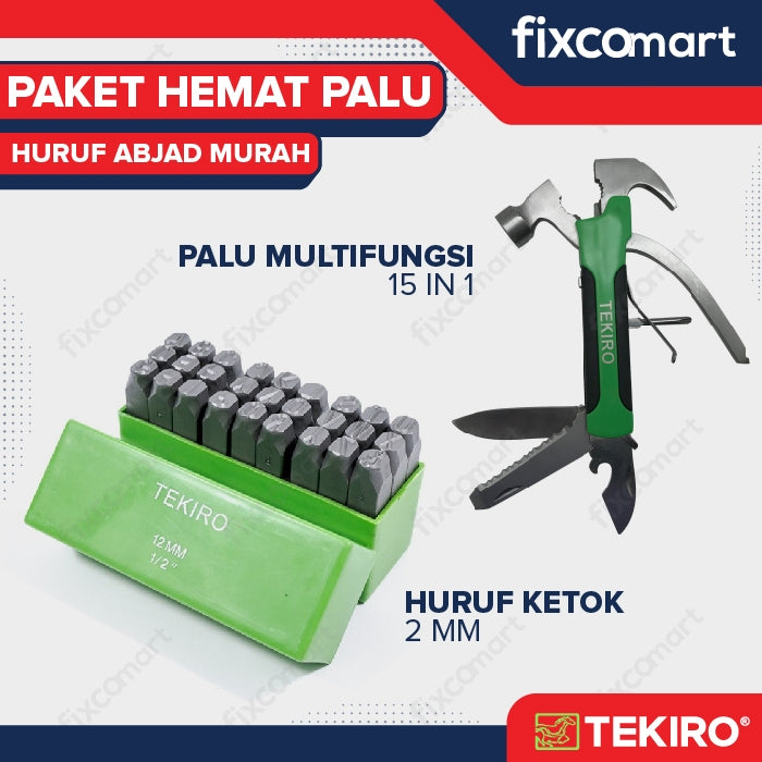 TEKIRO Paket Hemat Palu Huruf Abjad Murah