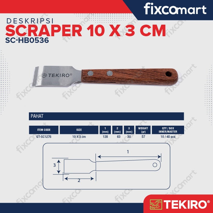 Tekiro Pahat 10X3 cm / Tekiro Scraper