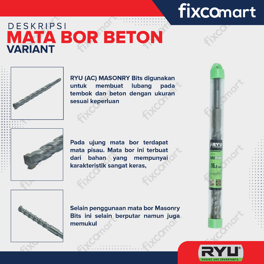RYU Masonry / Mata Bor Tembok / Beton