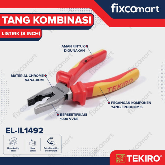 Tekiro Tang Kombinasi Listrik 8 Inch / Tekiro Tang Elektrik