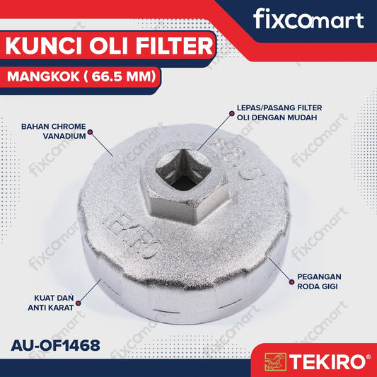 Tekiro Kunci Oil Filter Mangkok 66.5 Mm / Tekiro Kunci Oil Filter Xenia