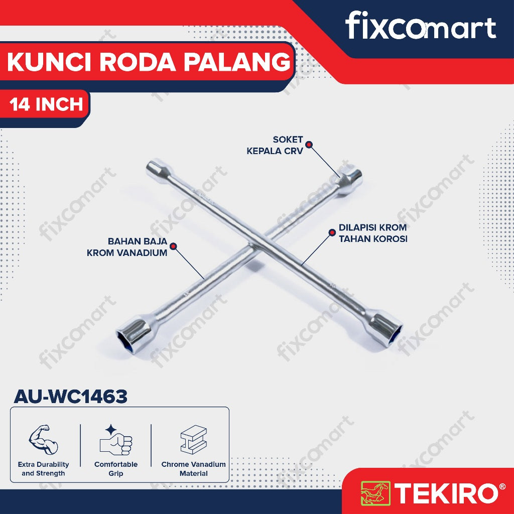 Tekiro Kunci Roda Palang 14 Inch 17X19X21X23 Mm
