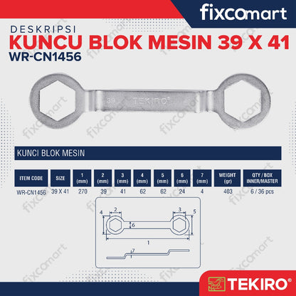 Tekiro Kunci Blok Mesin 39 X 41 mm