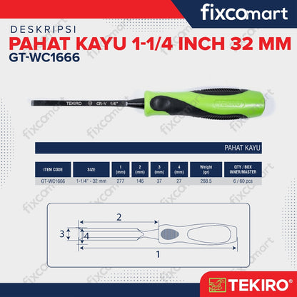 Tekiro Pahat Kayu 32 Mm / Pahat Tekiro 1 1/4 Inch / Wood Chisel