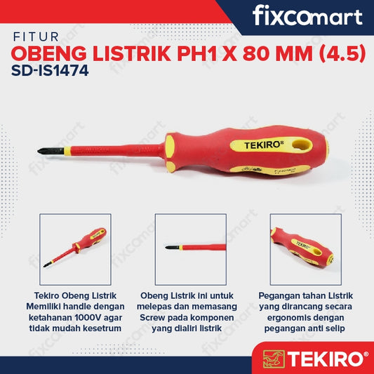 Tekiro Obeng Listrik (+) Plus dan (-) minus
