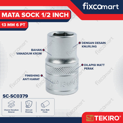 Tekiro Mata Sock 1/2 Inch 13 mm 6PT