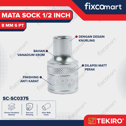 Tekiro Mata Sock 1/2 Inch 8 mm 6PT