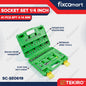 Tekiro Socket Set 1/4 Inch 41 Pcs (4-14 Mm) 6Pt / Tekiro Sock Set 41 Pcs
