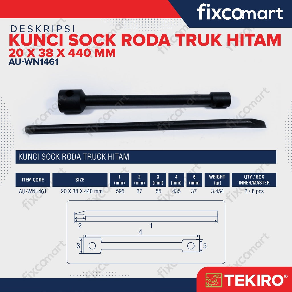 Tekiro Kunci Roda Truk Truck 20 x 38 x 440 mm