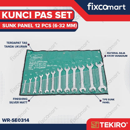 Kunci Pas Set Sunk Panel 12 Pcs / Kunci Pas Tekiro