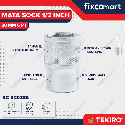 Tekiro Mata Sock 1/2 Inch 20 mm 6PT