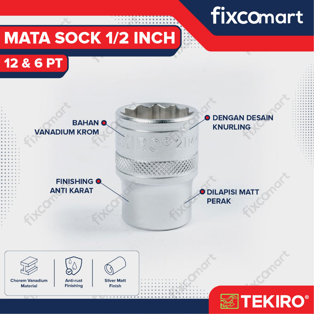 TEKIRO Mata Sock 1/2 Inch DR 6PT & 12 PT