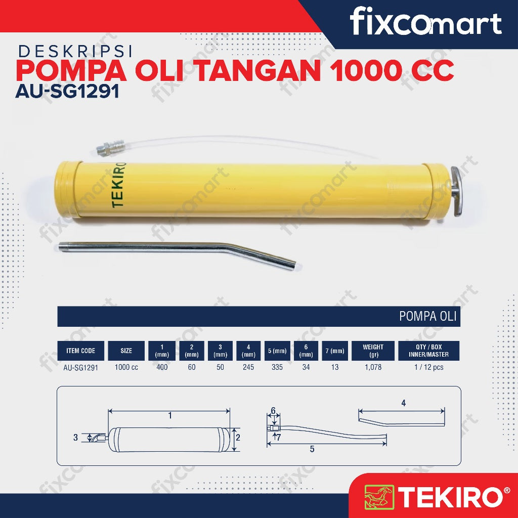 Tekiro Pompa Oli Tangan 1000Cc / Oil Suction Gun