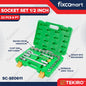 Tekiro Socket Set 1/2 inch 22 Pcs 10-32 mm 6PT Plastik