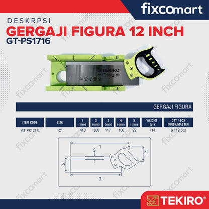Tekiro Gergaji Figura 12 Inch / Tekiro Back Saw Set