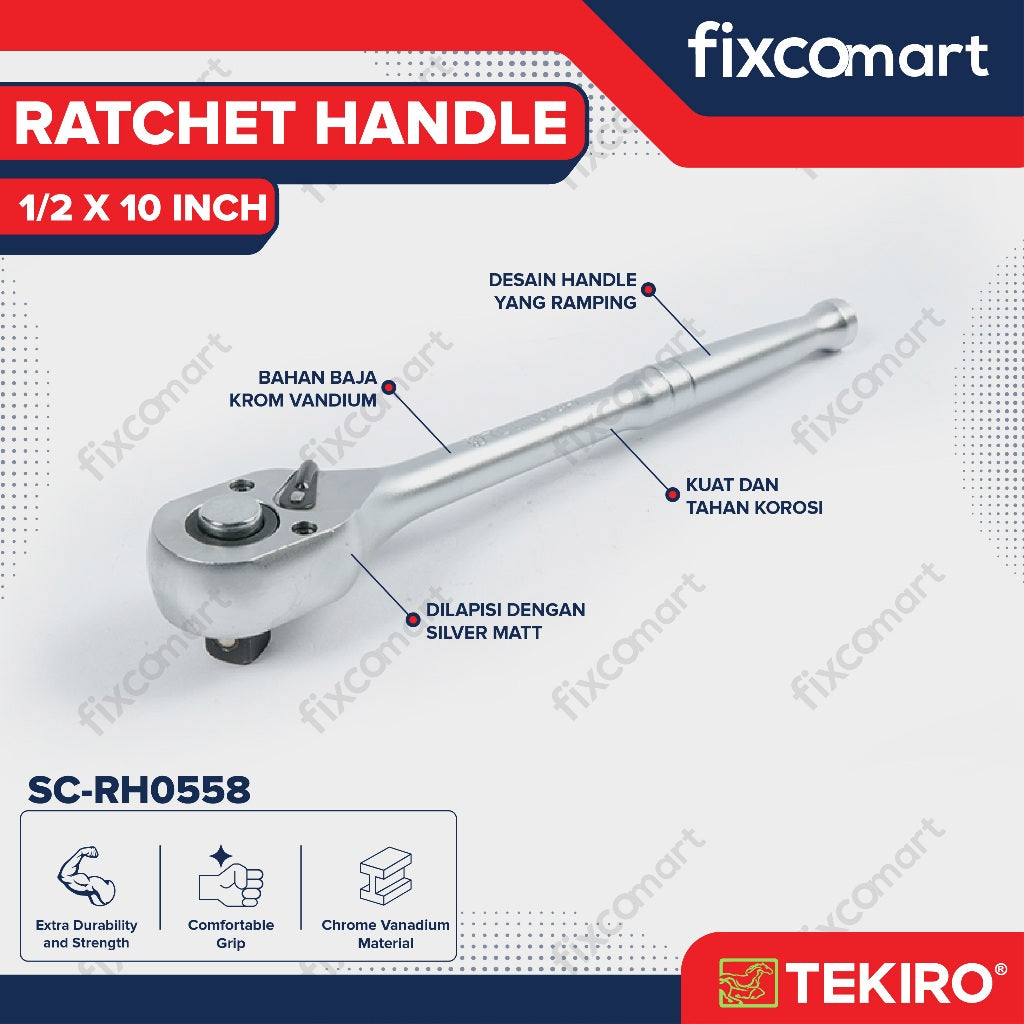 Tekiro Ratchet Handle 1/2 X 10 Inch / Tekiro Gagang Ratchet