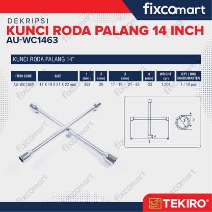Tekiro Dongkrak Jembatan 2 Ton + Tekiro Kunci Roda Palang