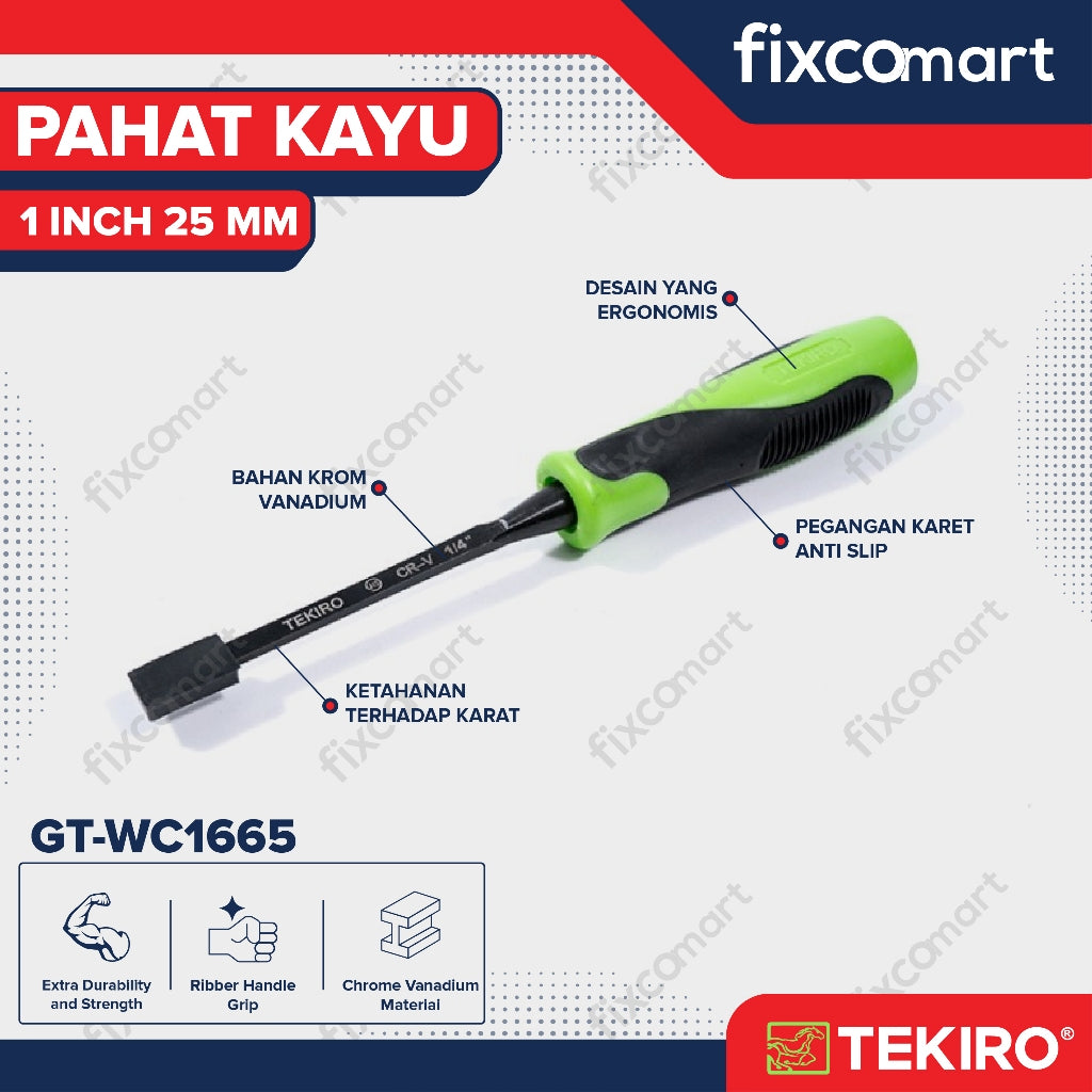 Tekiro Wood Chisel 1 Inch / Tekiro Pahat Kayu 25 mm
