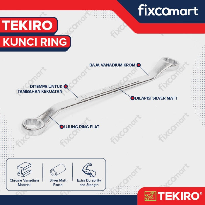 Tekiro Kunci Ring 8 X 9  Mm / Box End Wrench