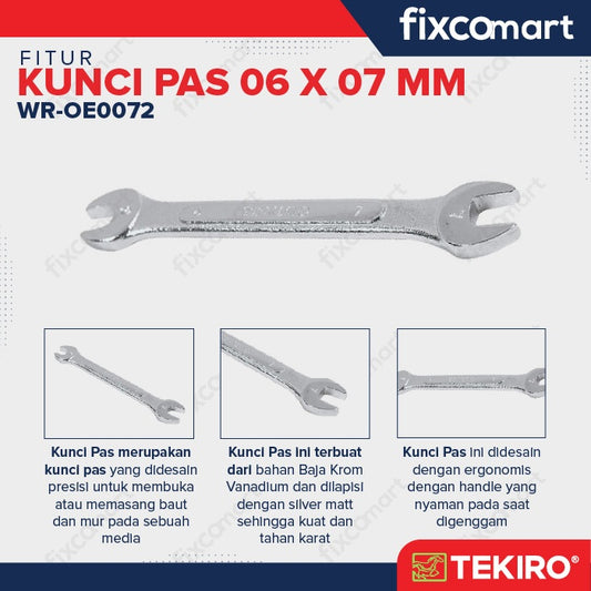 Tekiro Kunci Pas 17 X 19 mm - 6X7 MM