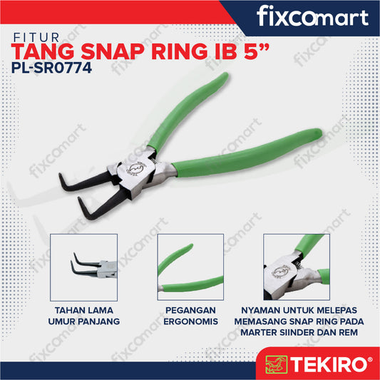 Tekiro Snap Ring Pliers Ib 5 Inch / Tang Snap Ring