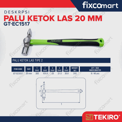 Tekiro Palu Ketok Las 20 mm / Palu Ketok