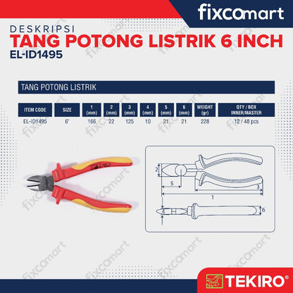 Tekiro Tang Potong Listrik 6 Inch