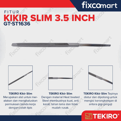Tekiro Taper Slim Files 3.5 Inch / Tekiro Kikir Slim