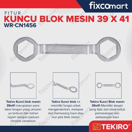 Tekiro Kunci Blok Mesin 39 X 41 mm