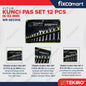 TEKIRO Open End Wrench / Kunci Pas Set 12 Pcs 6-32 mm