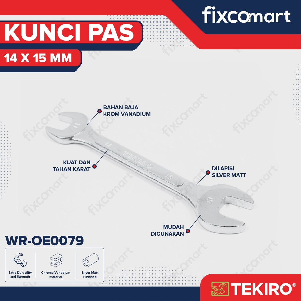 Tekiro Kunci Pas 17 X 19 mm - 14X15 MM