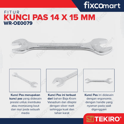 Tekiro Kunci Pas 17 X 19 mm - 14X15 MM